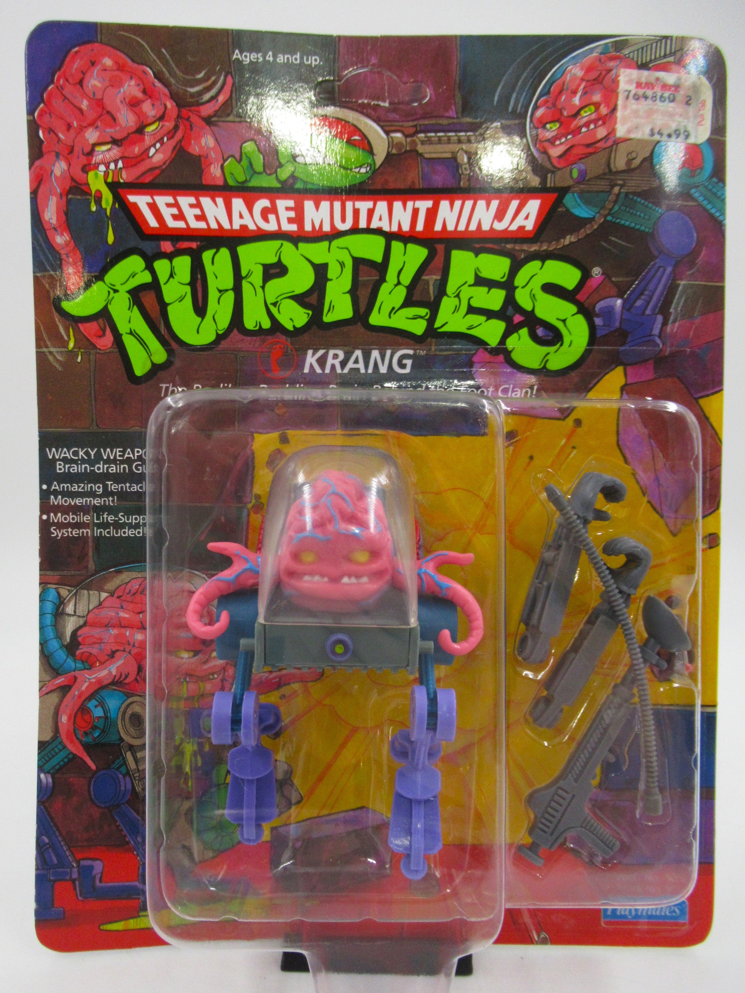 Teenage Mutant Ninja Turtles Krang 4.5" Figure TMNTs - Playmates (1989)